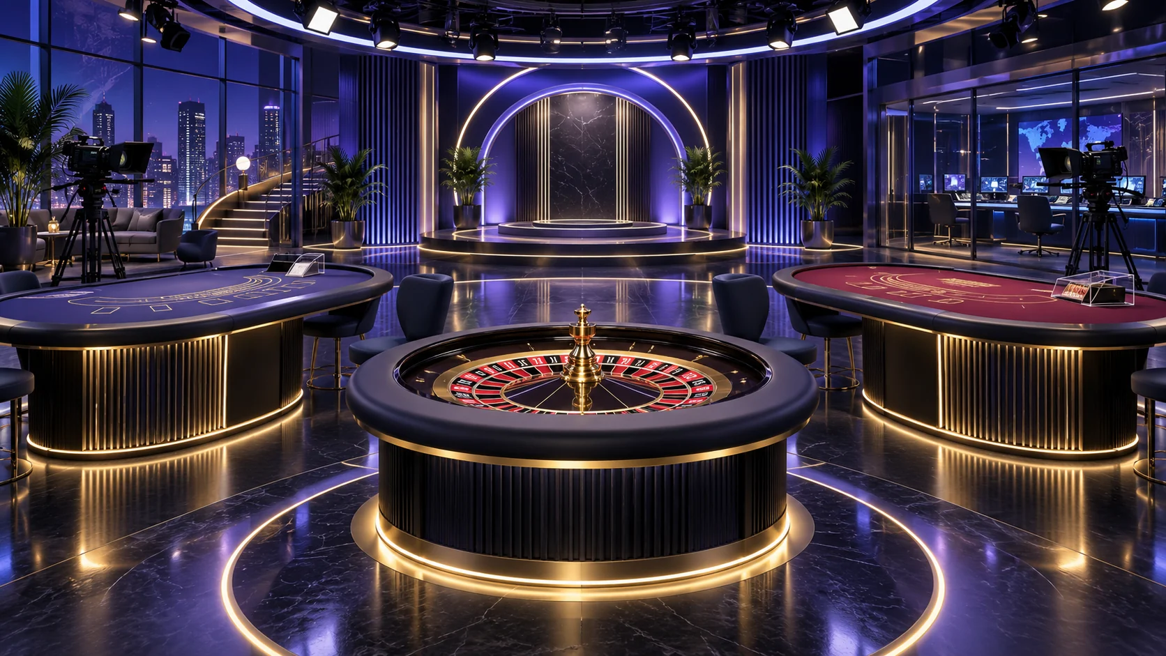 Original JILI EVO guide banner with a premium violet live casino studio