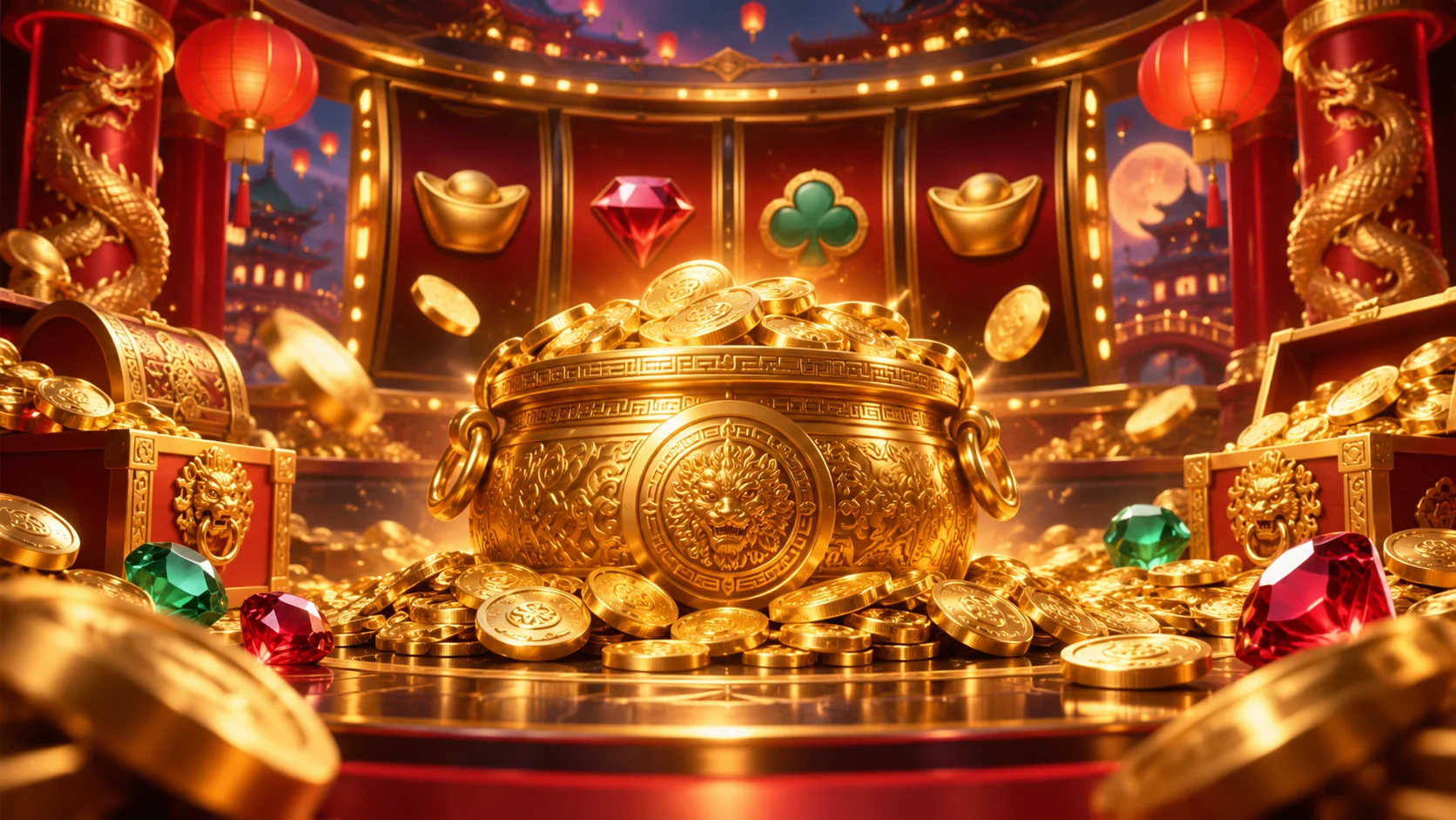 Original Money Coming JILI guide banner with gold coins and a treasure-themed game stage